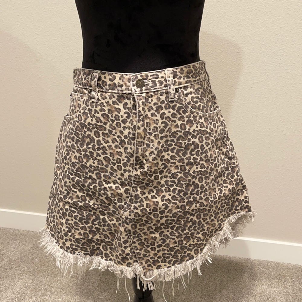 Free people leopard skirt